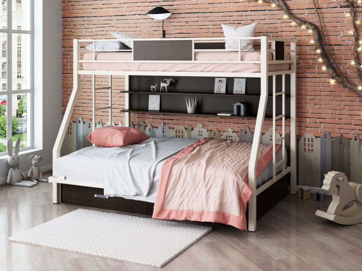 Кровать двухъярусная «Гранада-ПЯЯ 140» с полкой и ящиками | фото 2
