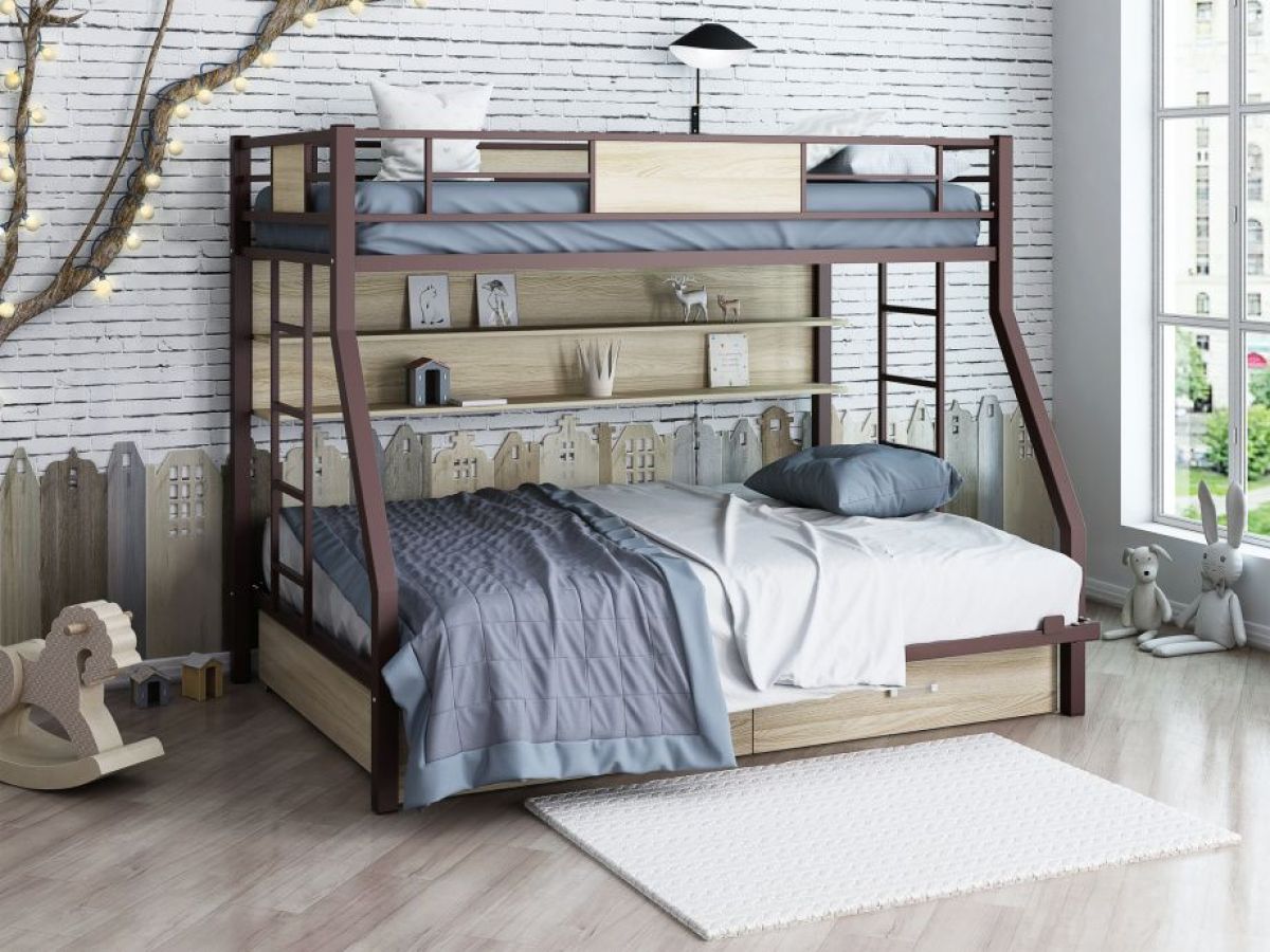 Кровать двухъярусная «Гранада-ПЯЯ 140» с полкой и ящиками | фото 3