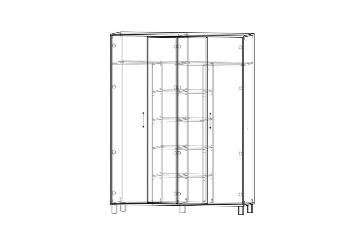 Шкаф 4-х створчатый "Лофт 4" | фото 9