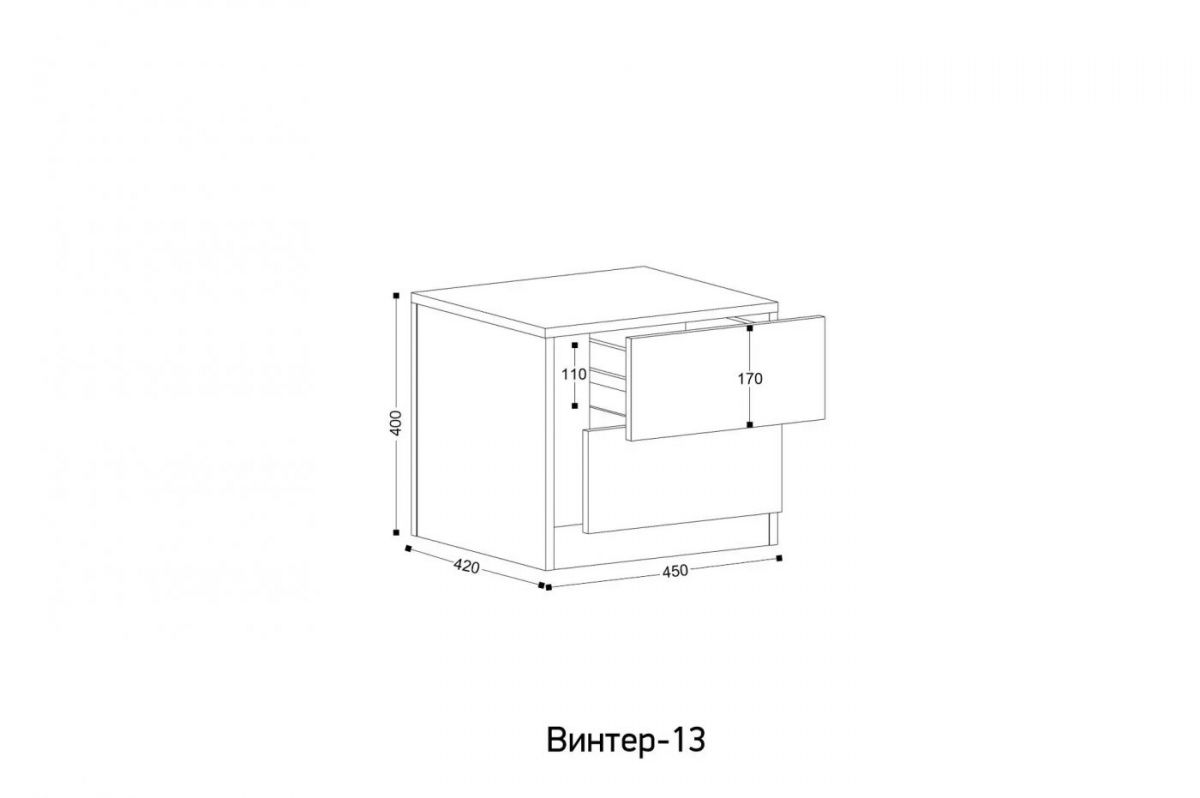 ВИНТЕР Спальный гарнитур (модульный) | фото 6