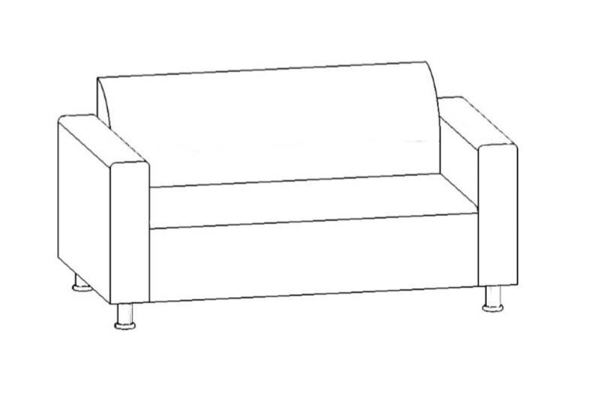 БЛЭК Диван 1450 нераскладной (в ткани коллекции Ивару № 1,2,3) | фото 2