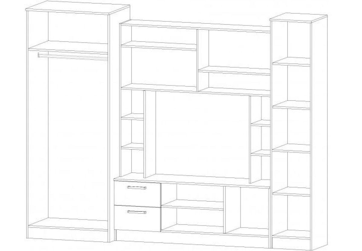 АВРОРА Гостиная (Венге/Анкор светлый) | фото 2