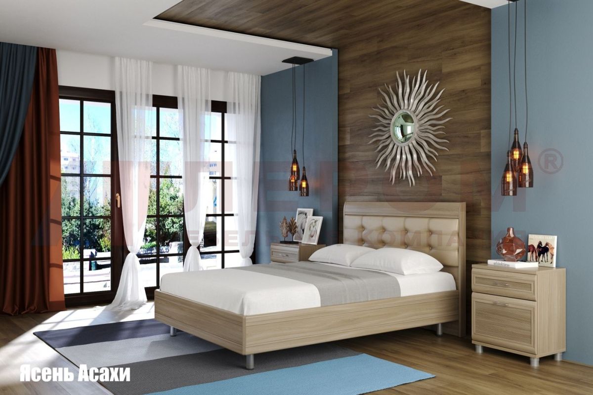 Кровать КР-2853 с мягким изголовьем | фото 2