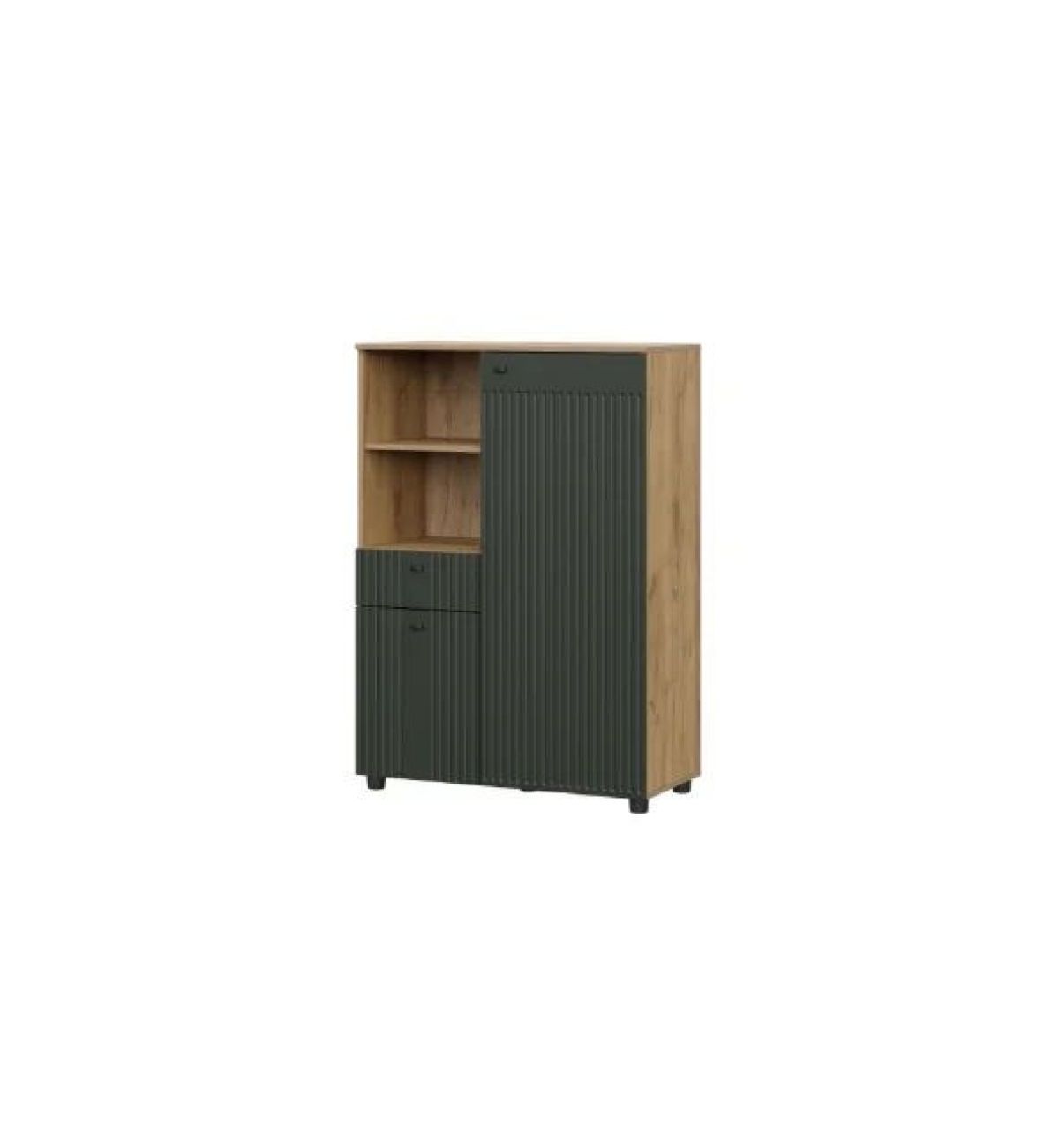 МИЛАН Гостиная (Дуб Золотой/Олива софт) модульная | фото 6