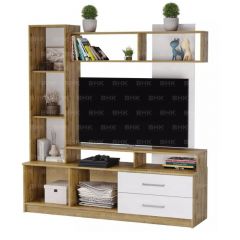 ДАРЬЯ Центральная секция (Дуб Вотан/Белый глянец) гостиная | фото 2