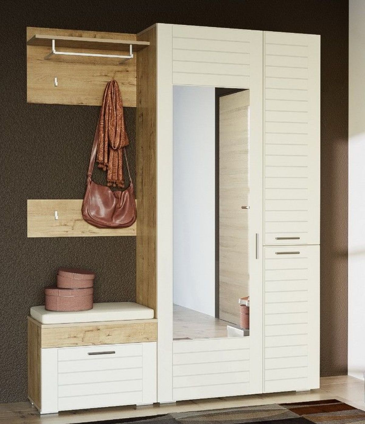 Прихожая Livorno Модульная (Софт Панакота/ Дуб Бунратти) | фото 2