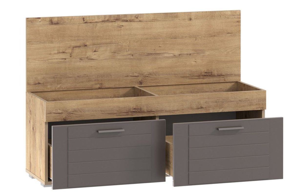 Прихожая Livorno Тумба для обуви НМ 040.72 Х (Софт Графит/ Дуб Бунратти) | фото 2