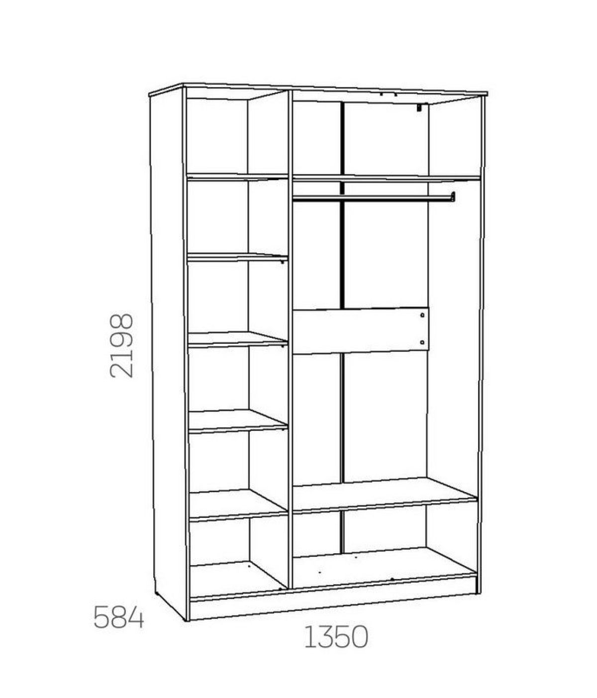 НМ 040.33 Х Шкаф для одежды "Оливия" | фото 3