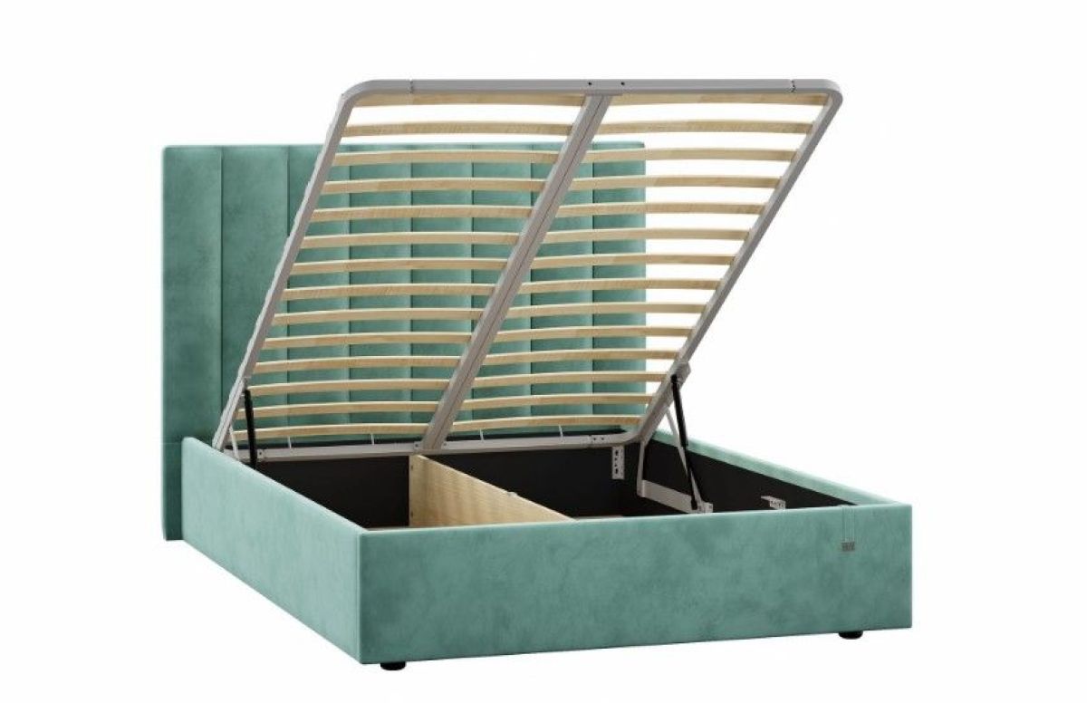 Кровать Ingrid 1400 с основанием и ПМ (Ультра Минт) Модель 312 | фото 2