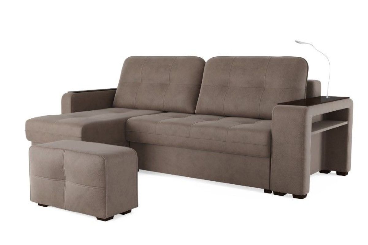 Диван-кровать угловой "SMART" 4 Б3-1Пф-2Т-Б4 СК (Kongo brown) | фото 3