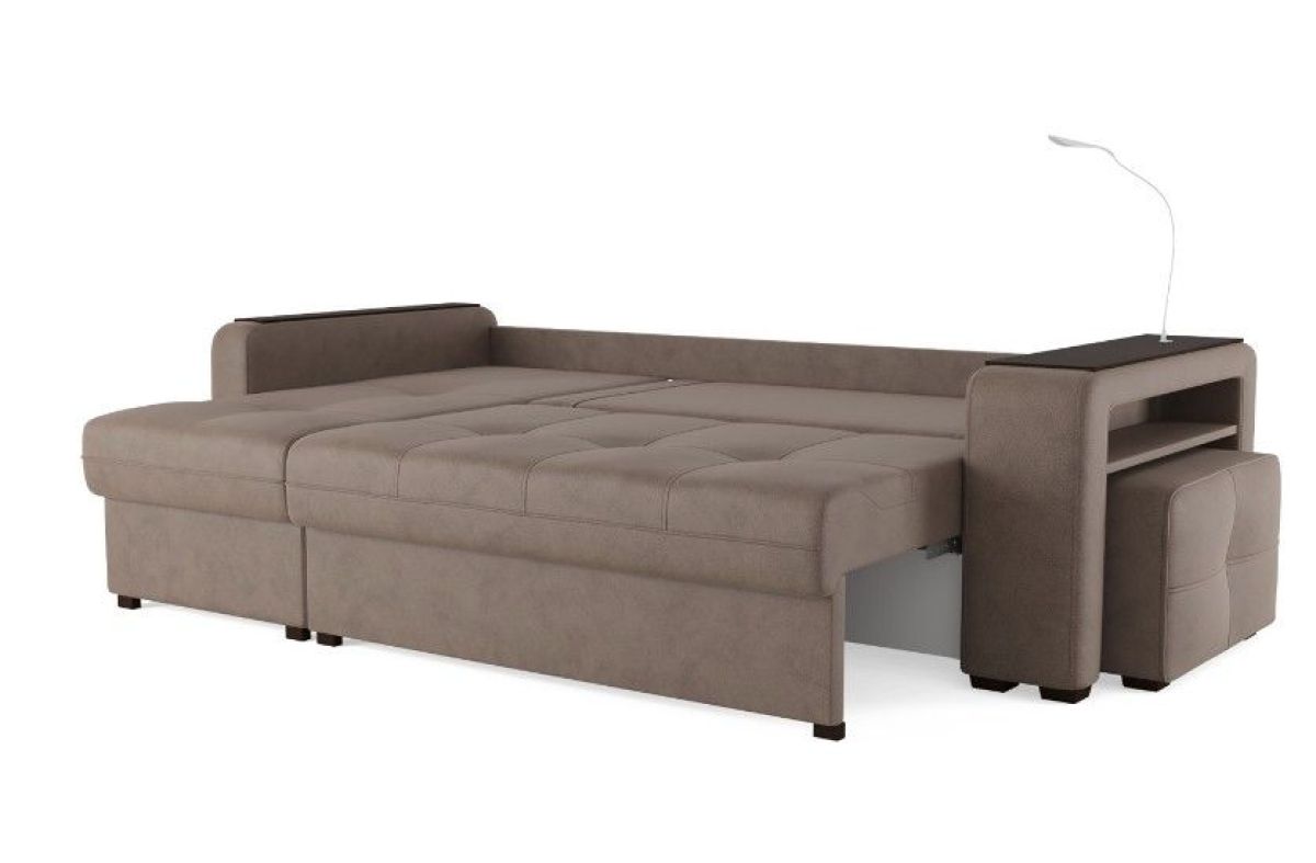 Диван-кровать угловой "SMART" 4 Б3-1Пф-2Т-Б4 СК (Kongo brown) | фото 5