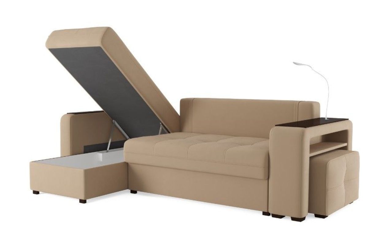 Диван-кровать угловой "SMART" 4 Б3-1Пф-2Т-Б4 СК (Velutto 05) | фото 3