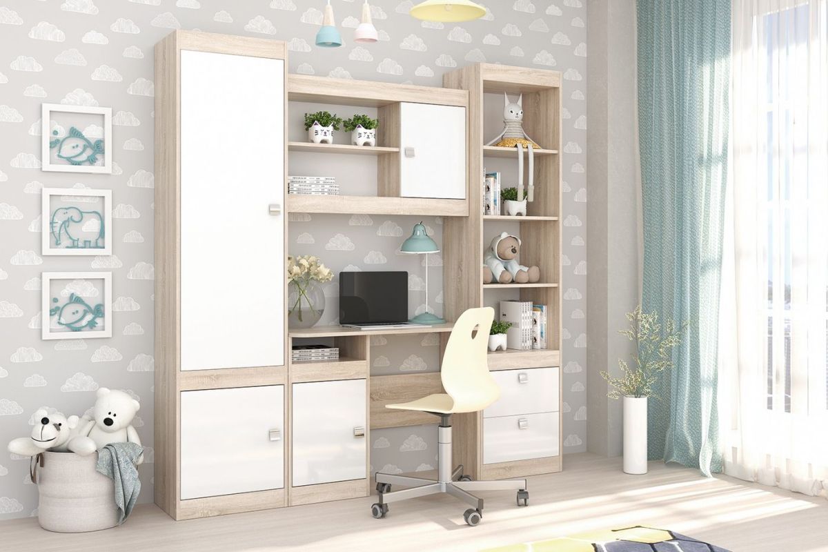 Подростковая Галактика (Дуб Сонома/Белый глянец) | фото 6