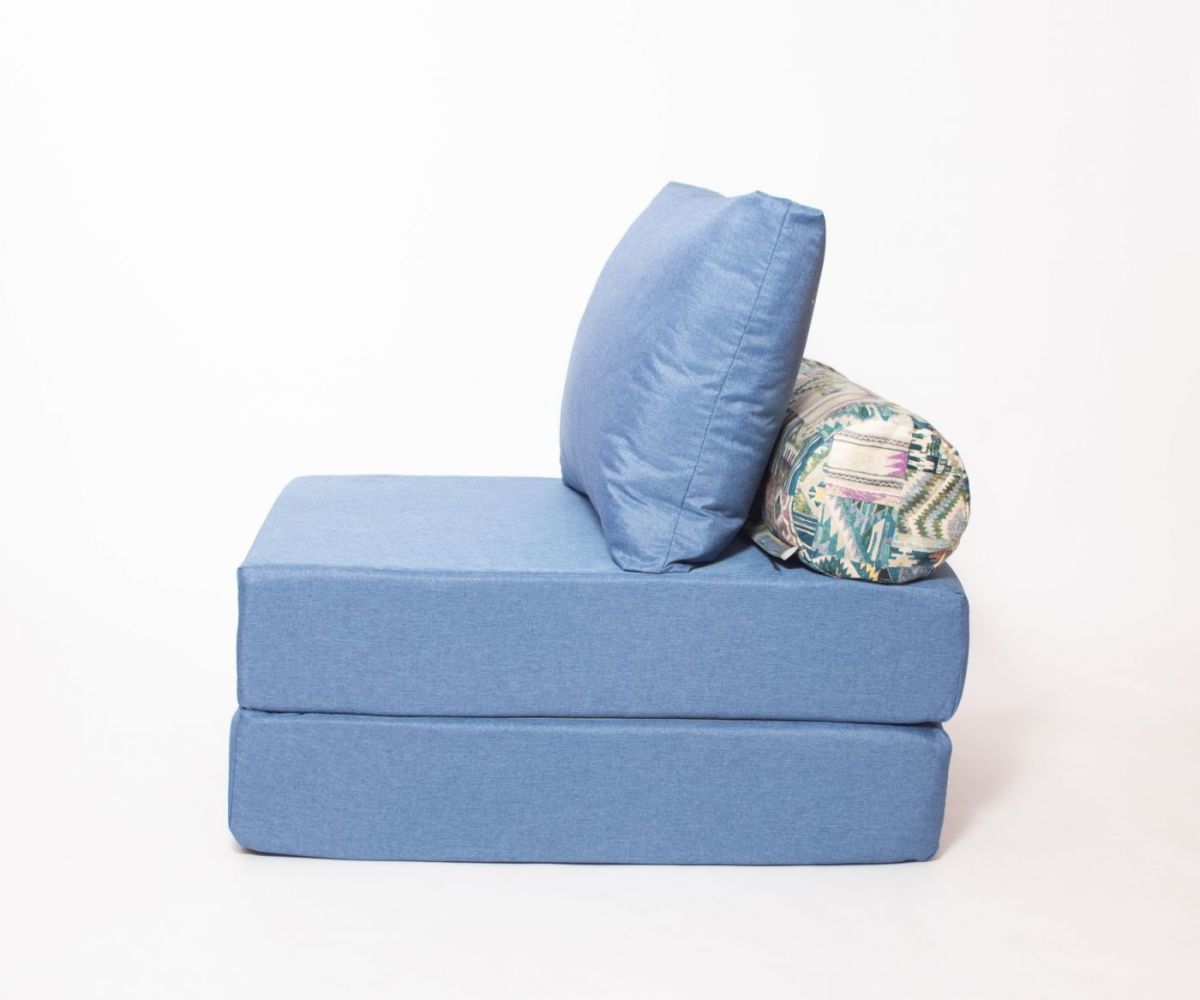 Кресло-кровать-пуф бескаркасное Прайм (Деним) | фото 2