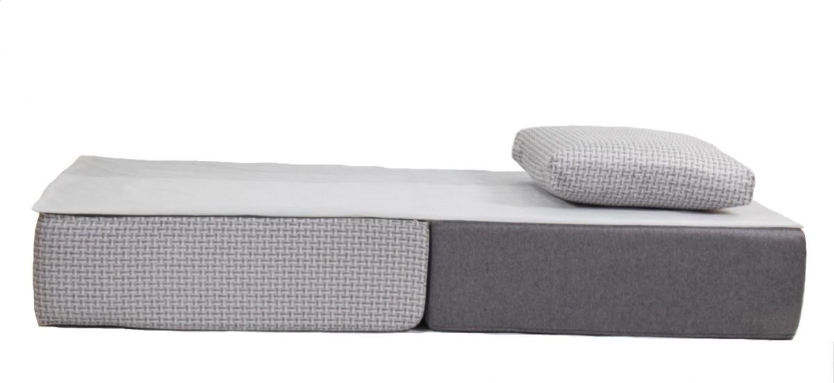 Кресло перекидное с банкеткой бескаркасное Портер (Бежевый) | фото 4