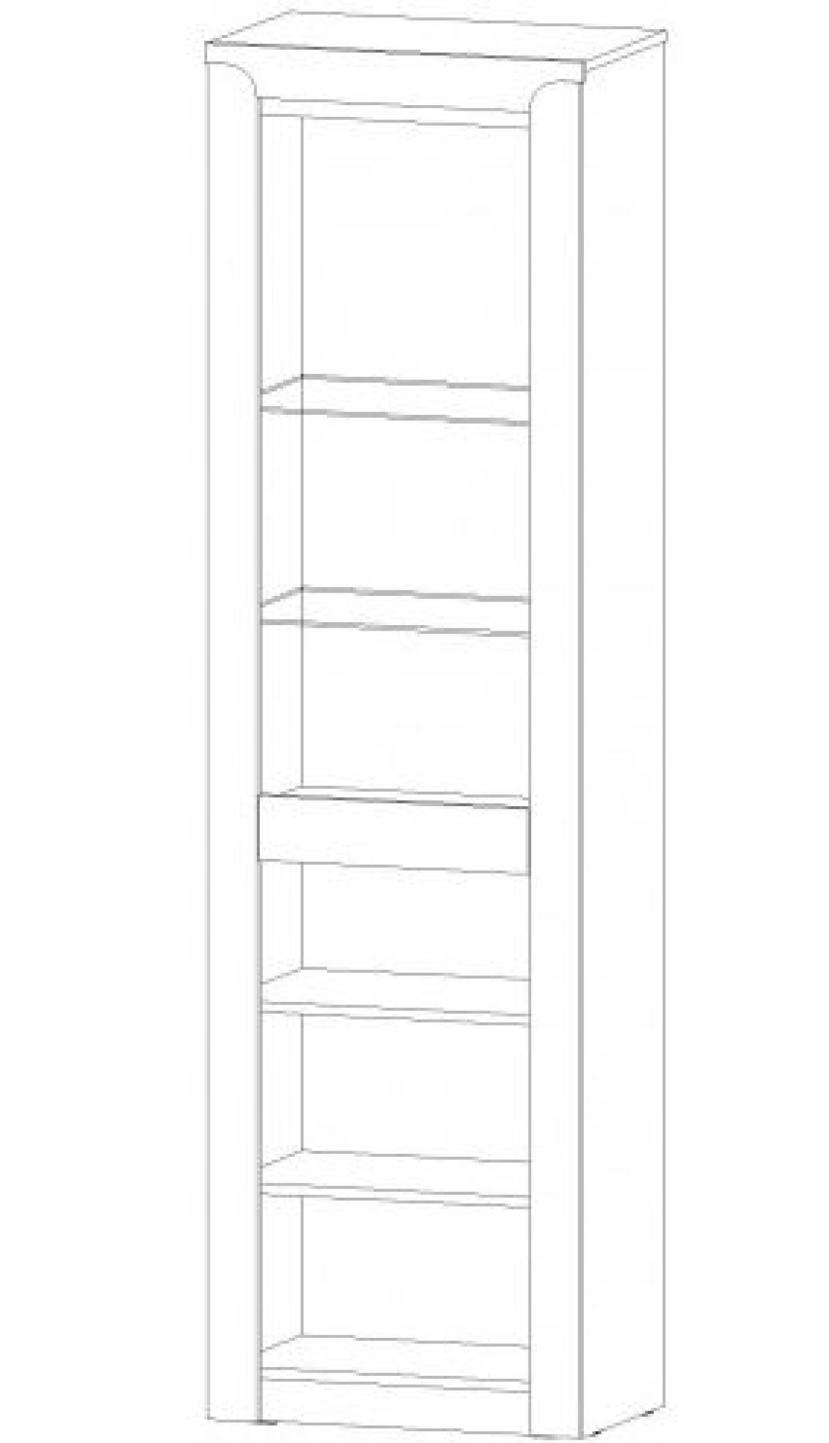 РЕГИНА Пенал со стеклом (дуб самдал) | фото 2