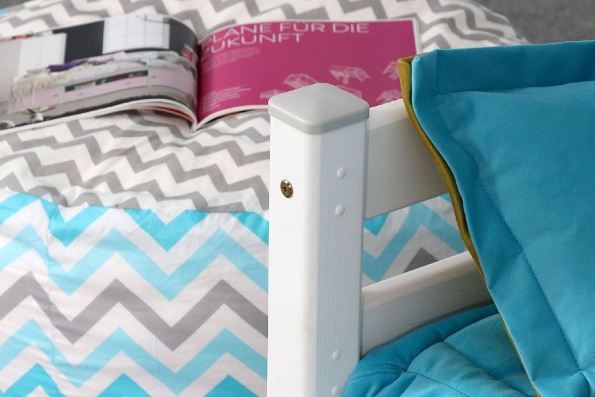 АДЕЛЬ Кровать двухъярусная с наклонной лестницей (белый) | фото 5