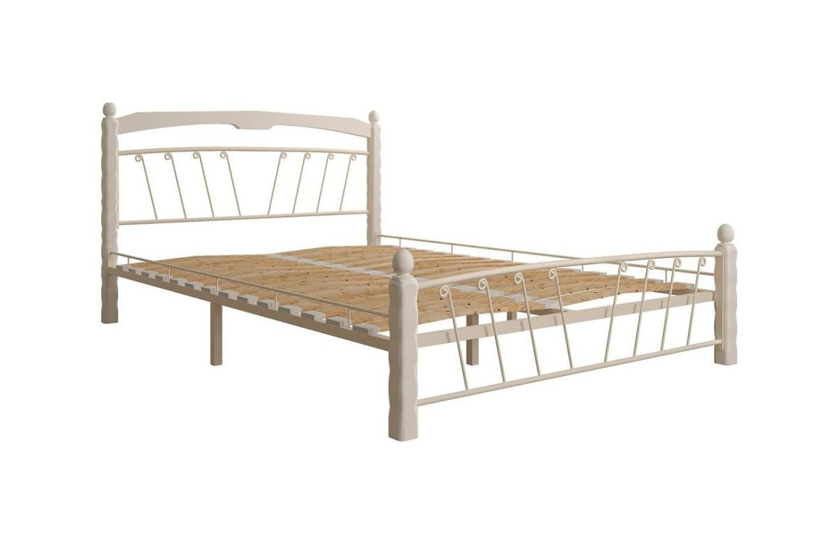 Кровать "Муза 1" КМД10  БЕЛАЯ (1600*2000) (ножки-белые) с коваными изделиями | фото 3