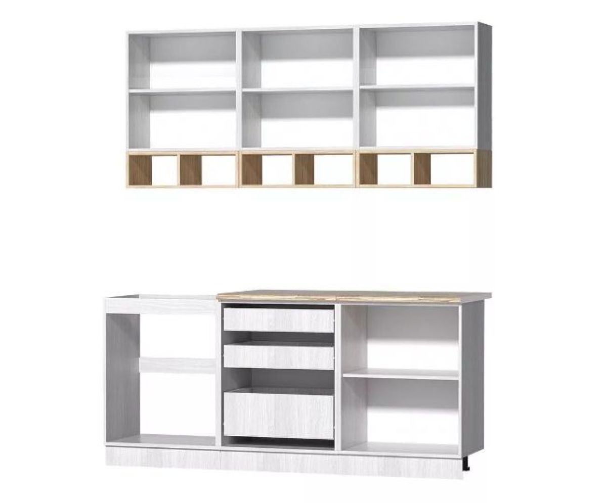 Кухонный гарнитур Сорренто 1800 (Анкор Светлый/Дуб Сонома) | фото 3