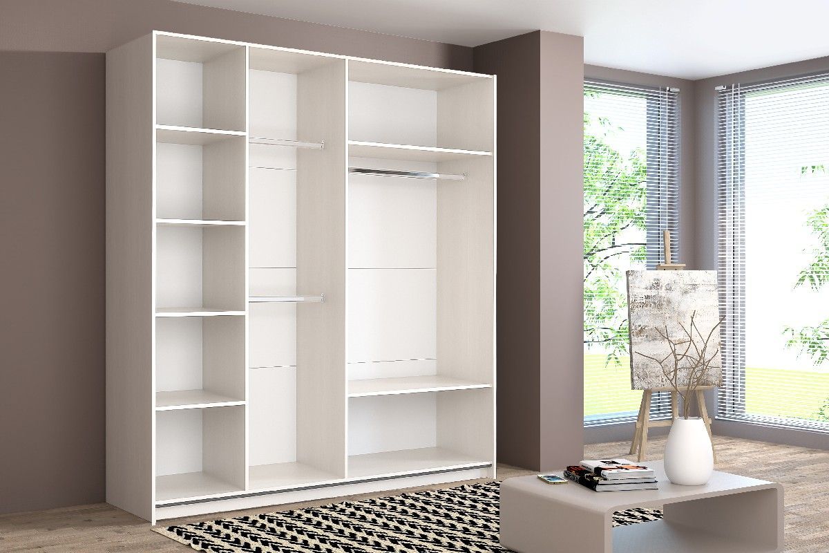 ИННЭС-5 Шкаф-купе 2-х дв. 2000 (2дв. Ф1 - белый глянец) | фото 2