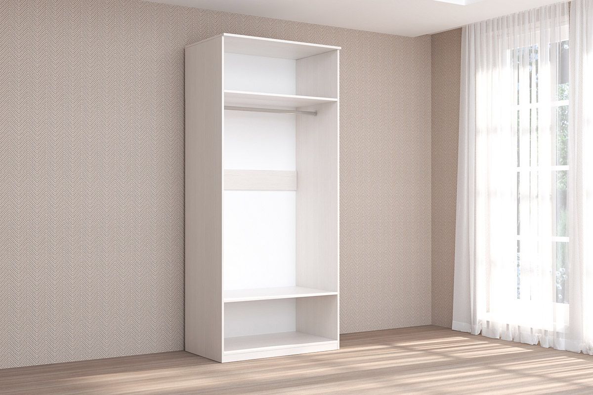 Кэт-4 Шкаф 2-х ств (2 дв зерк) (МДФ Бодега белая) | фото 2