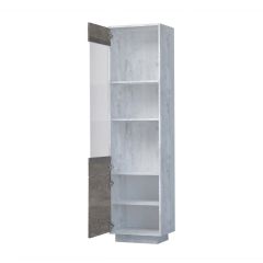 Эго ПС-1 Пенал с 2дв (бетон светлый/камень темный) цоколь | фото 2