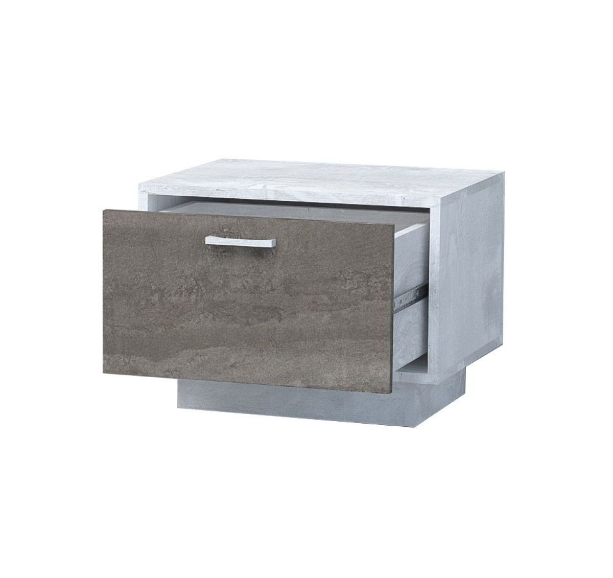 Эго Т-5 Тумба прикроватная (бетон светлый/камень темный) цоколь | фото 2