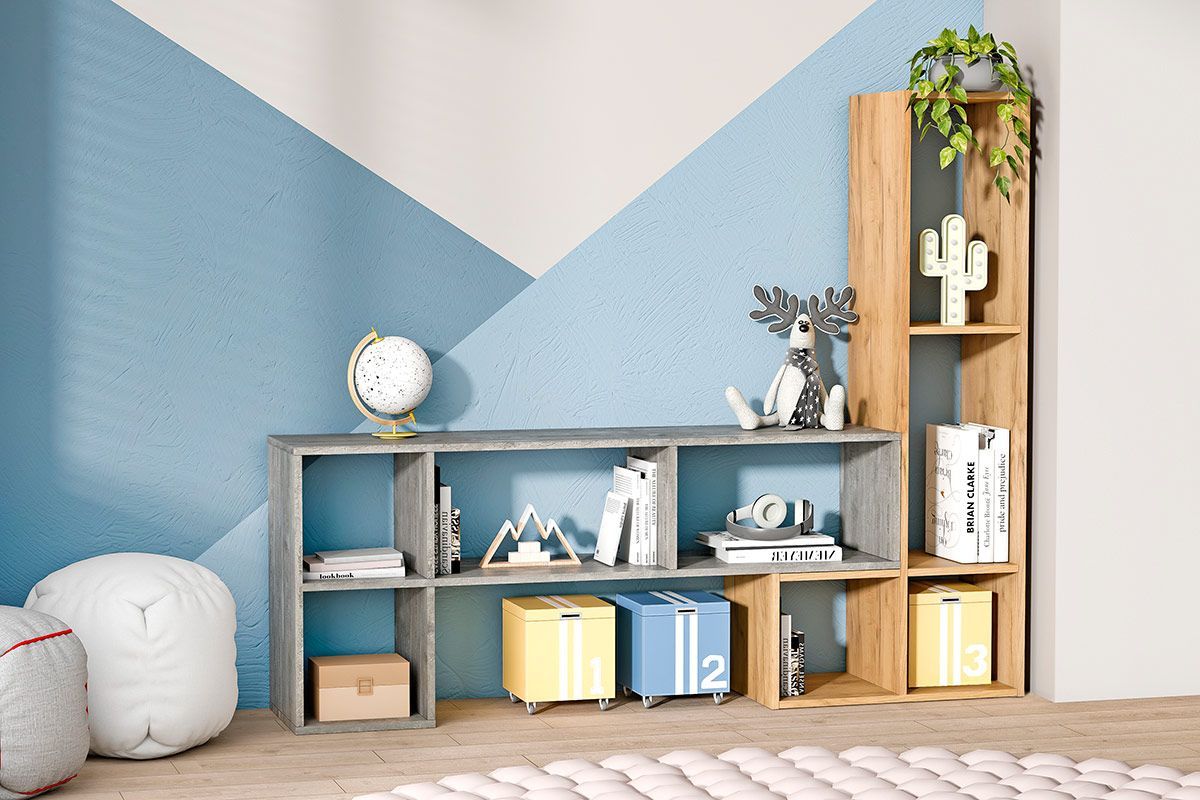 Стеллаж универсальный (ЛДСП дуб крафт золотой) | фото 2