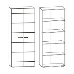 Фиеста №3 Шкаф с полками (Венге/Белый глянец) | фото 2