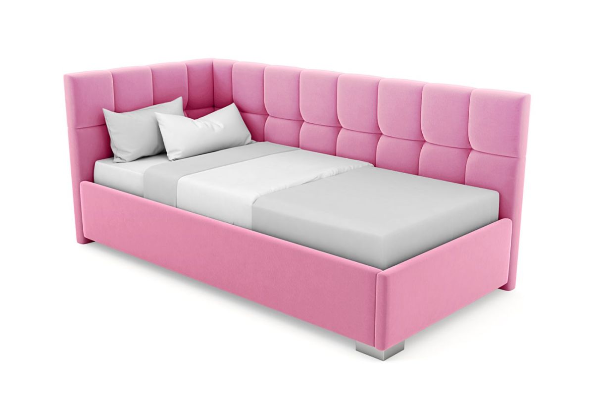 Кровать угловая Мия интерьерная +основание/ПМ/бельевое дно (80х200) | фото 15