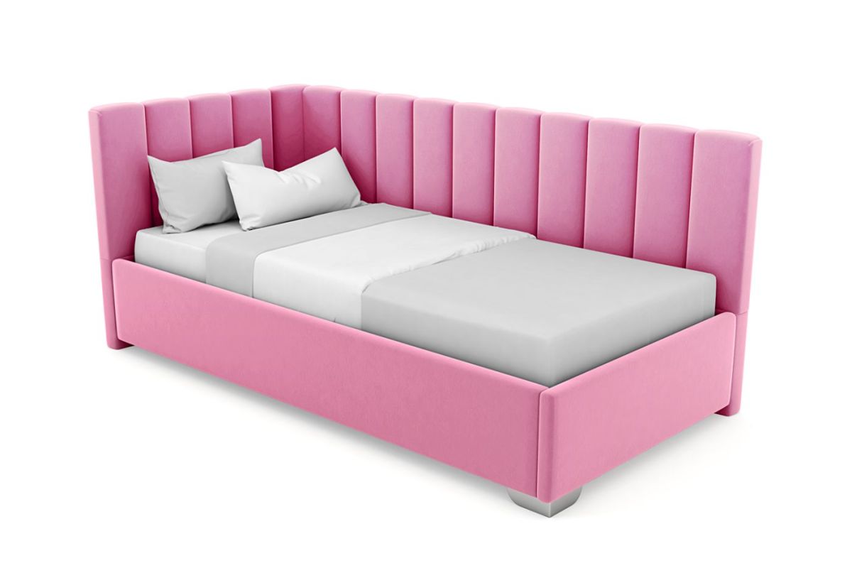 Кровать угловая Хлоя интерьерная +основание/ПМ/бельевое дно (120х200) | фото 14