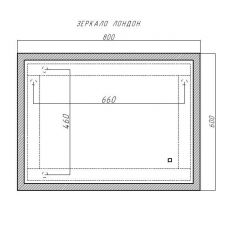 Зеркало Капри PR 800х600 LED Sansa (Лондон) GL7019Z | фото 8