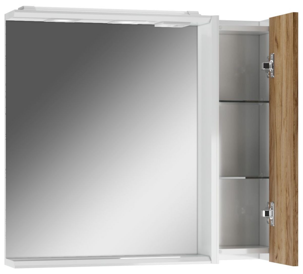 Шкаф-зеркало Uno 80 Дуб ВОТАН правый Домино (DU1513HZ) | фото 2