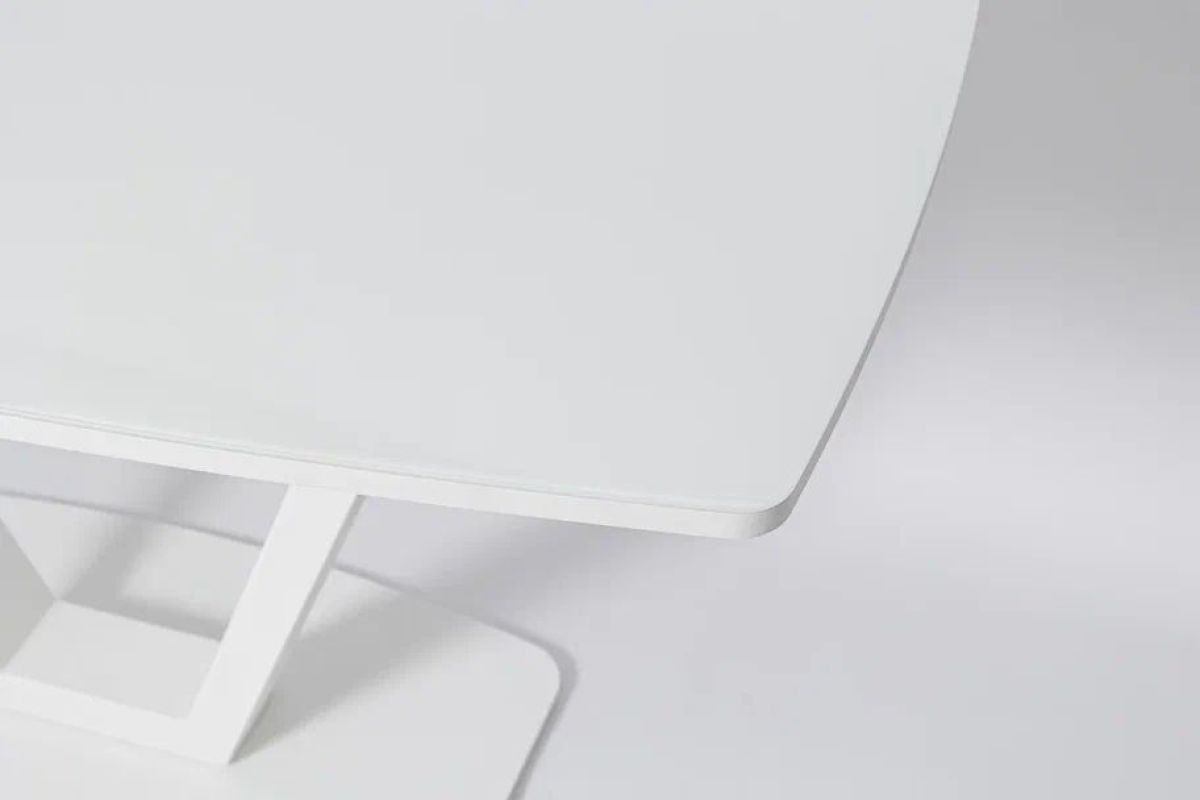 Стол Лотус раздвижной со стеклом (белый) | фото 3