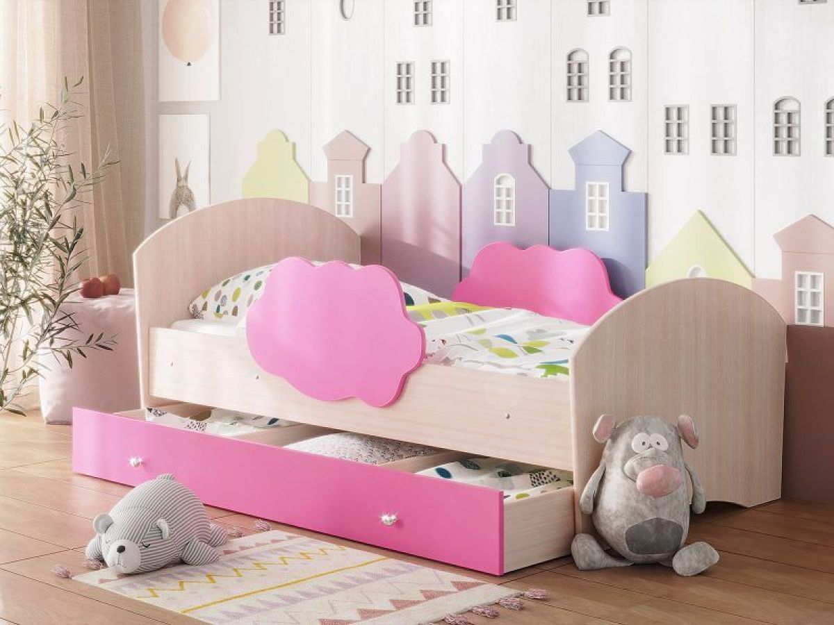 Кровать "Тучка" на щитах с бортиками + ящик | фото 3