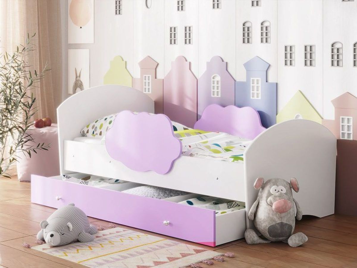 Кровать "Тучка" на щитах с бортиками + ящик | фото 9