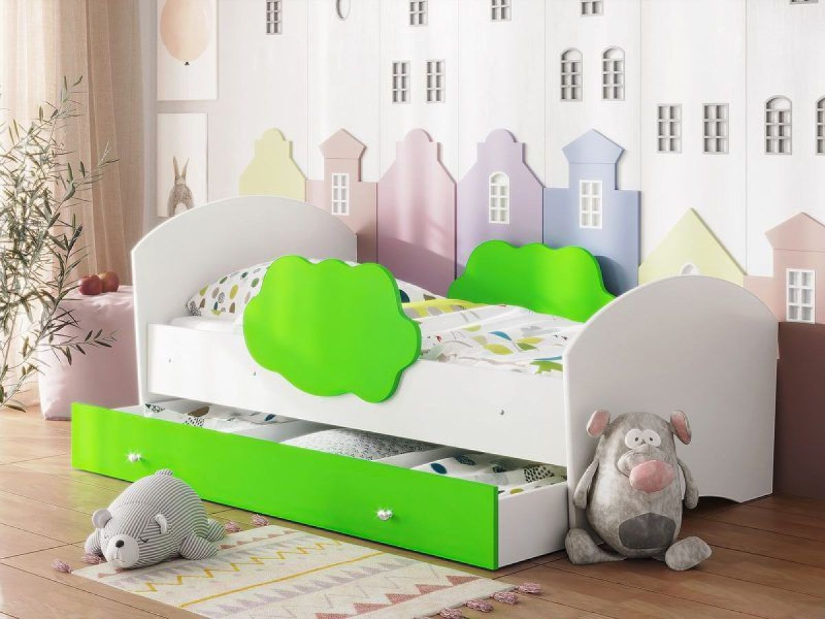 Кровать "Тучка" на щитах с бортиками + ящик | фото 10