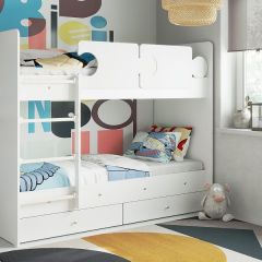 Кровать двухъярусная "Тетрис" (щиты) с бортиками + ящики | фото 17