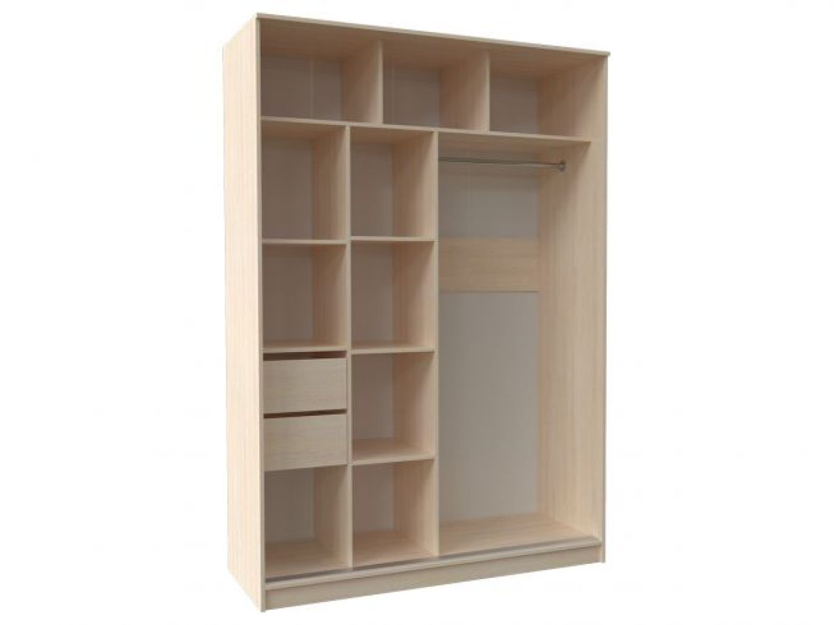 Шкаф-купе ПШ-2.9 1800 Фасад Флагман (Белый жемчуг/Дуб Вотан) | фото 2