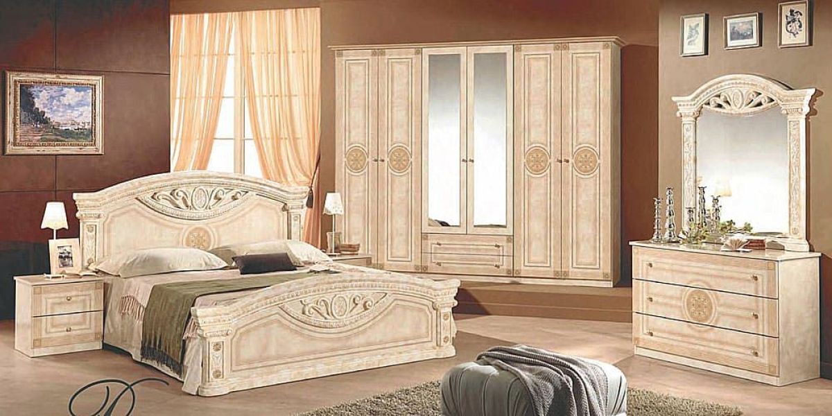 Шкаф 6-и дверный с зеркалами (02.146) Рома (беж) | фото 3