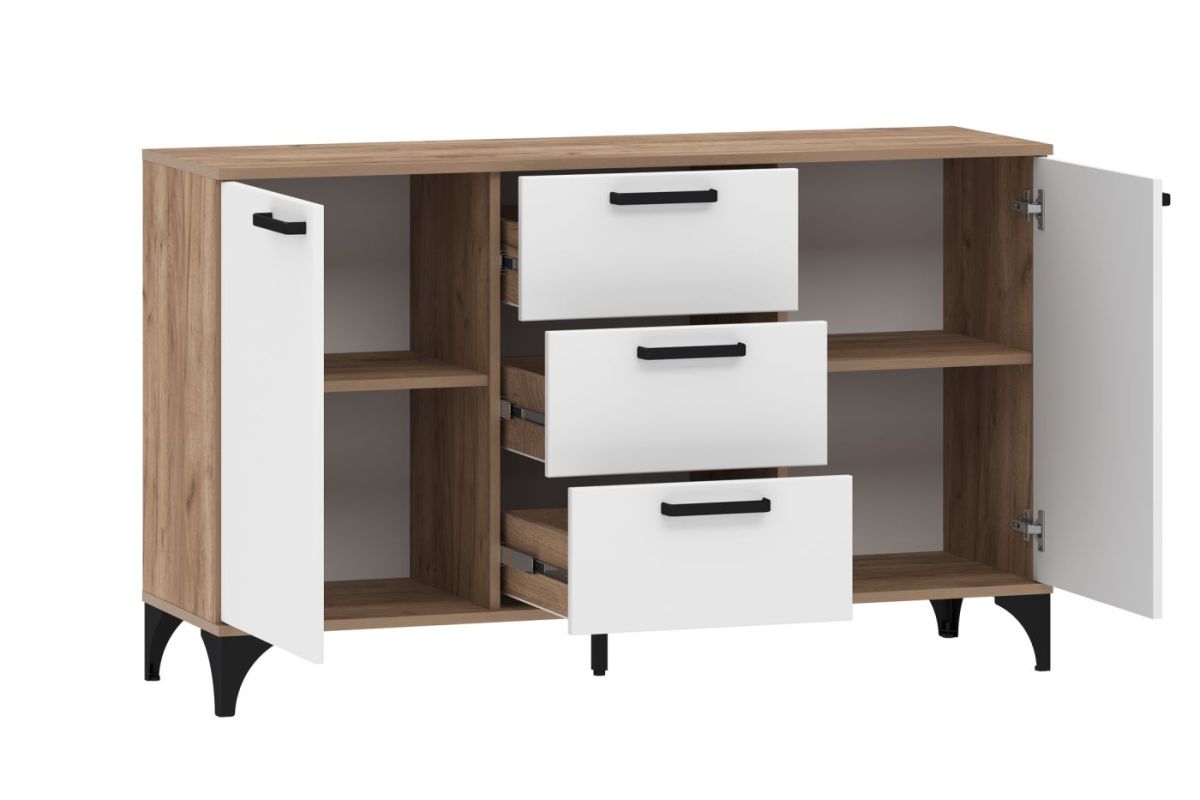 Тумба НМ 013.79 "Марсель" (Меренга/Дуб Крафт Табачный) | фото 2