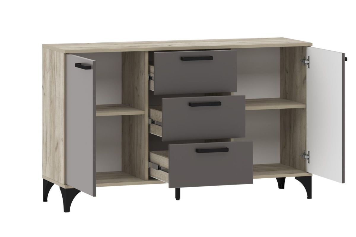 Тумба НМ 013.79 "Марсель" (Софт Графит/Дуб Крафт Серый) | фото 2