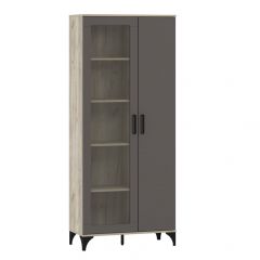 Гостиная "Марсель" (модульная) Софт Графит/Дуб Крафт Серый | фото 8