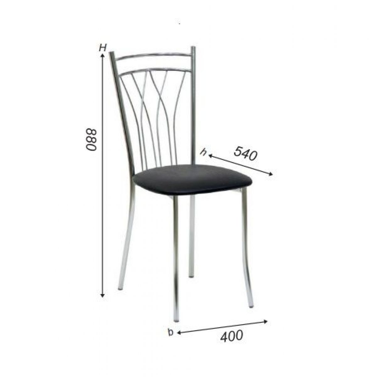 Стул Премьер А1.03-02 (Стандарт) хром/кожзам (4 шт.) | фото 2