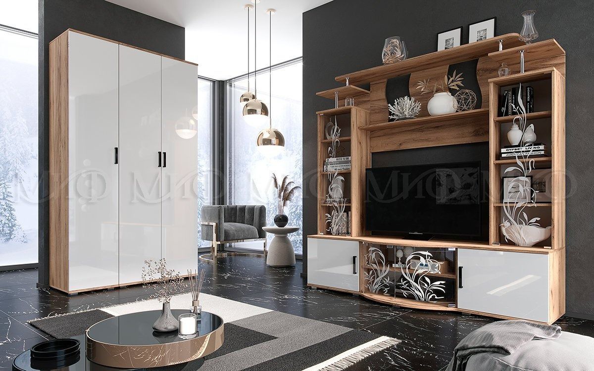 Пенал Виста (Белый глянец/Дуб крафт) | фото 3