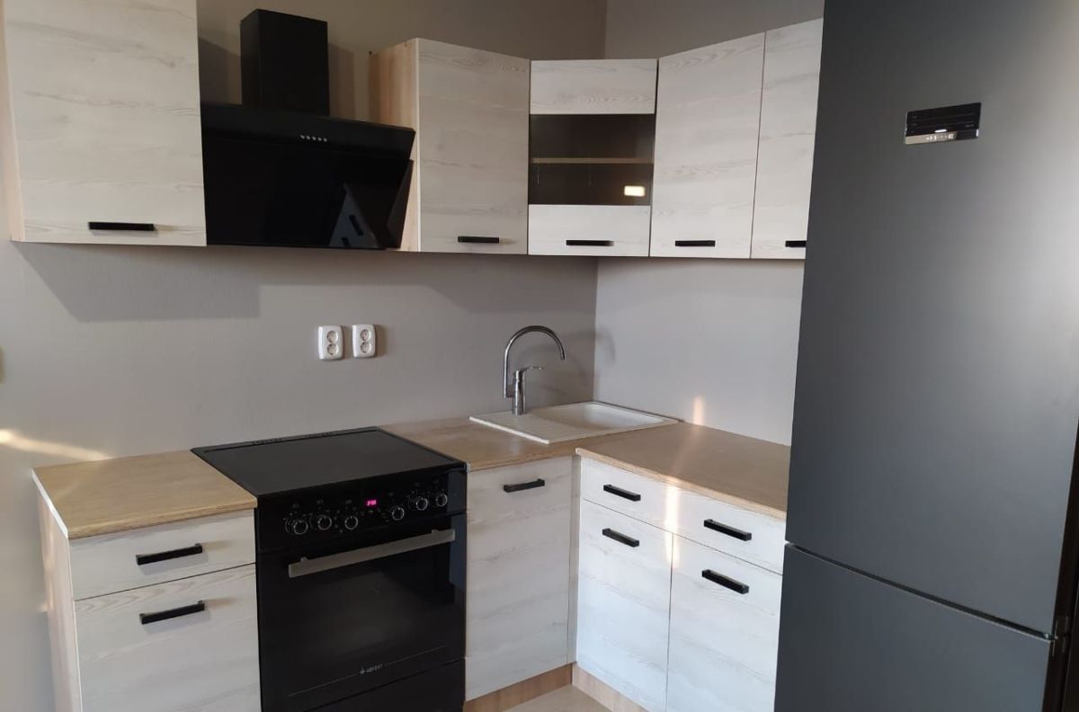 Кухонный гарнитур Алиса Loft Композиция №2 Угловая (Дуб Сонома/Сосна белая Loft) 1400*1400 по стене | фото 6