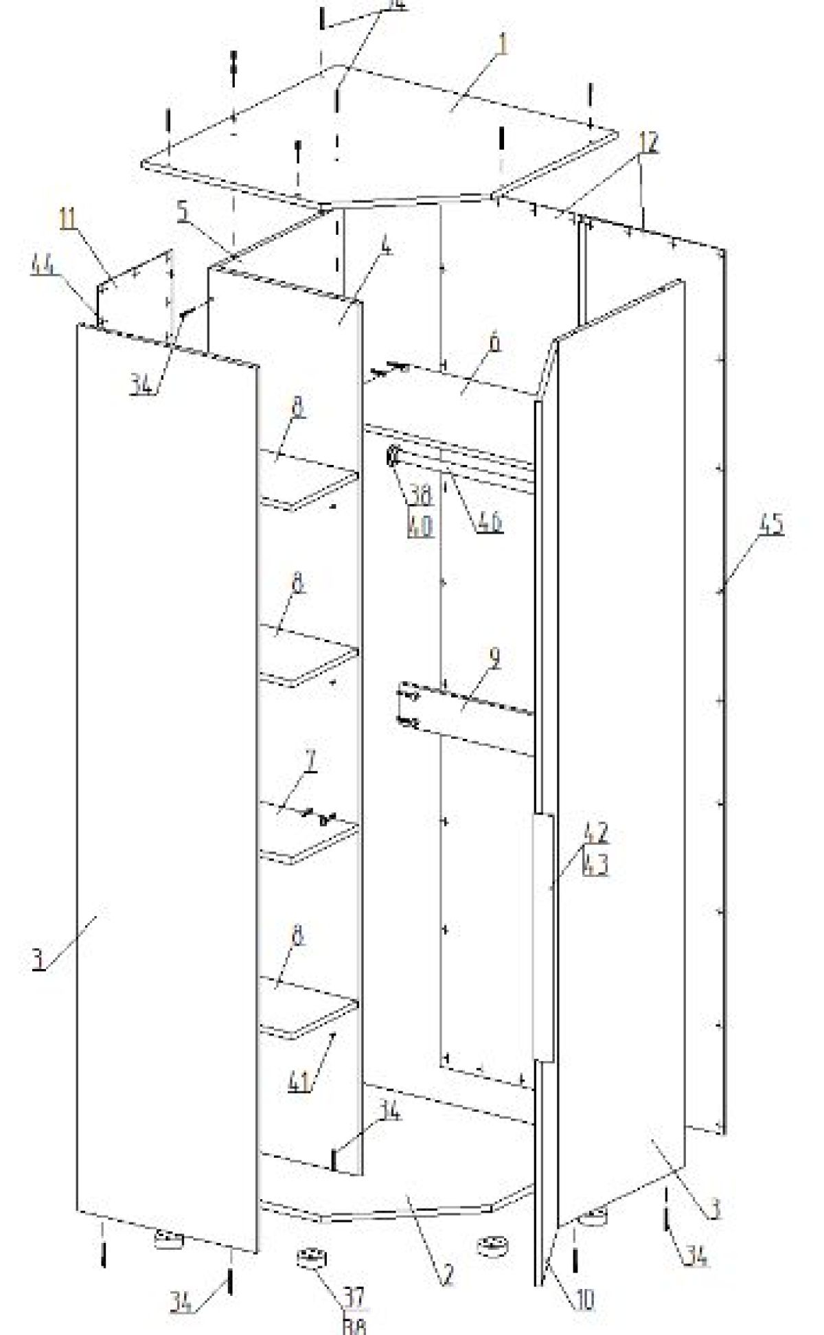 Шкаф 1-ств. угловой "Лео" | фото 2