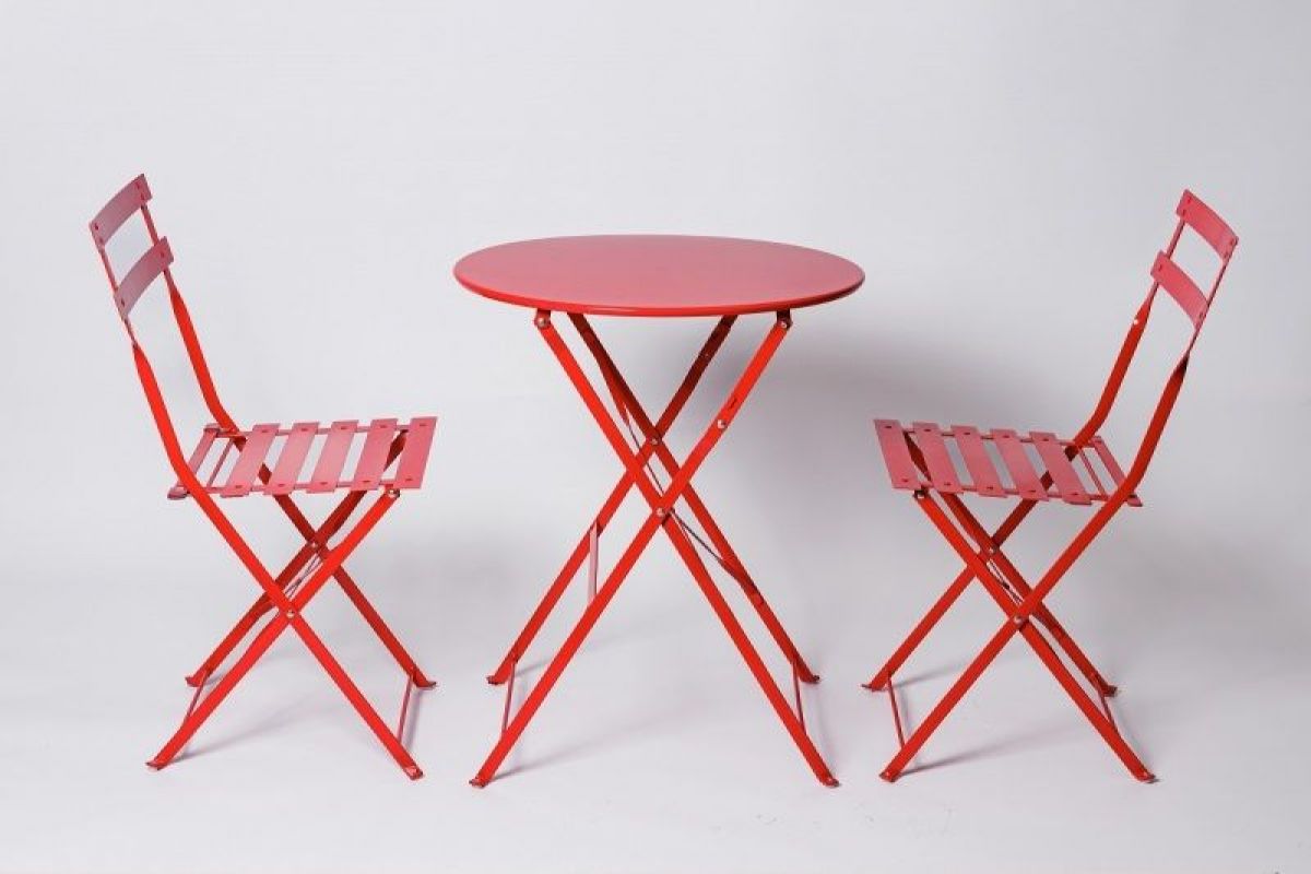 Набор садовой мебели ST 001 R (стол + 2 стула) металл | фото 5