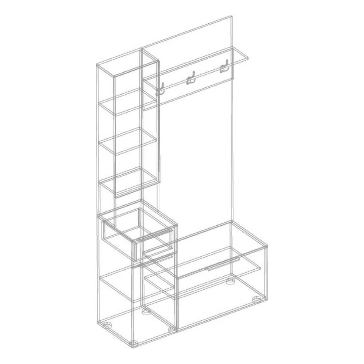 ВИТА Прихожая (левое исполнение) (темно серый) | фото 2