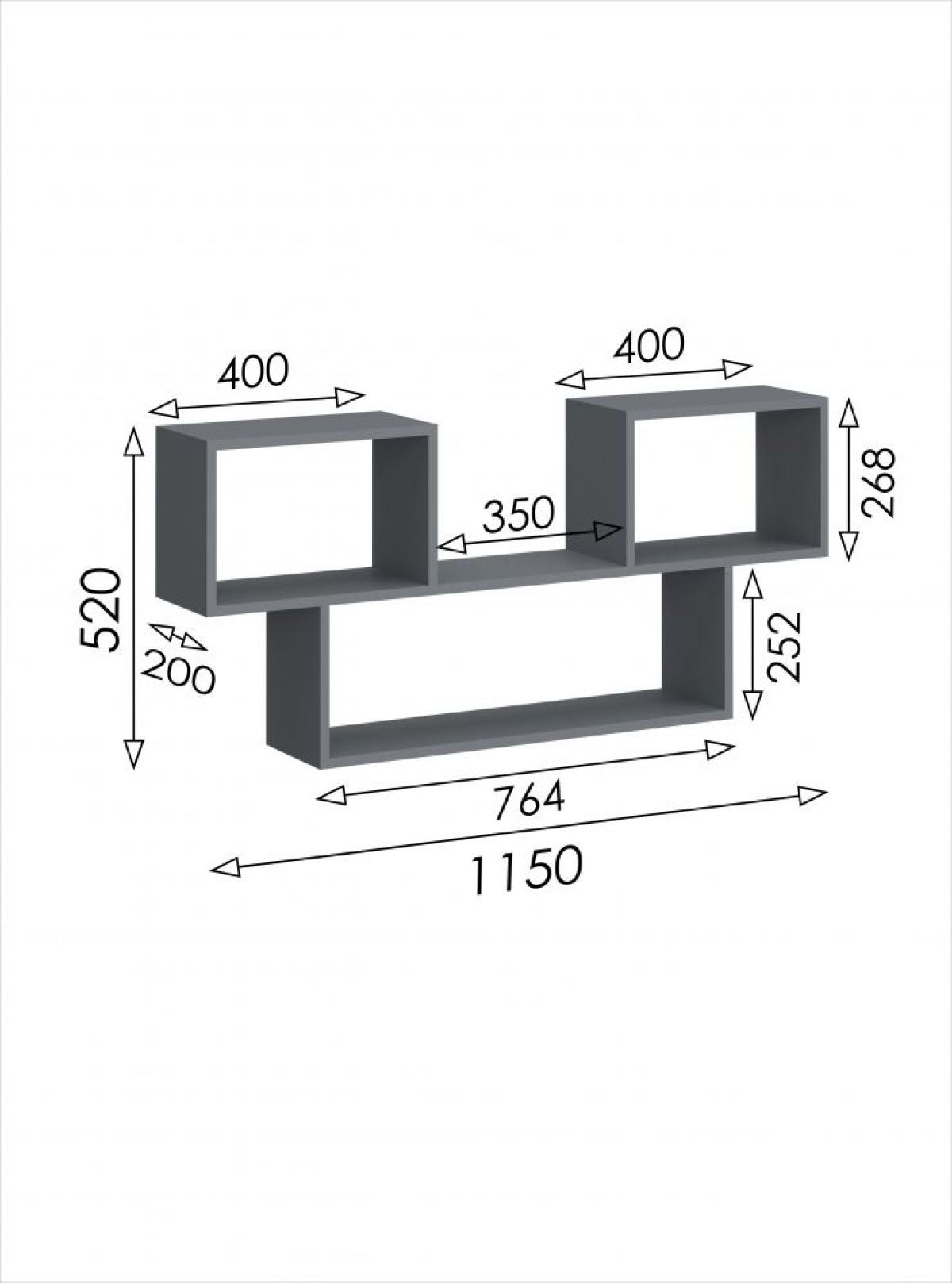 Полка навесная 6 Дублин | фото 3